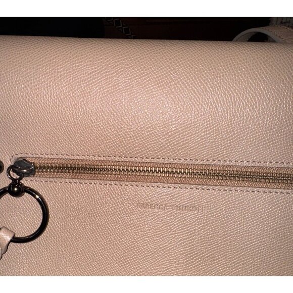 Rebecca Minkoff Beige Leather Crossbody Bag With Adjustable Strap & Front Zipper - Picture 4 of 15